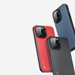 Dux Ducis Fino dėklas, dangtelis padengtas nailono medžiaga, iPhone 14 Pro Max, juodas