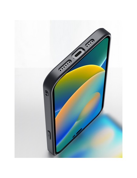 Dux Ducis Fino dėklas, dangtelis padengtas nailono medžiaga, iPhone 14 Pro Max, mėlynas