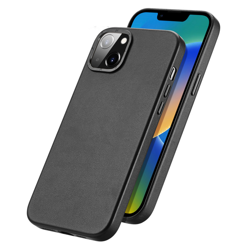 „Dux Ducis Grit“ odinis dėklas, skirtas „iPhone 14 Plus“ elegantiškas dirbtinės odos dangtelis (suderinamas su „MagSafe“...