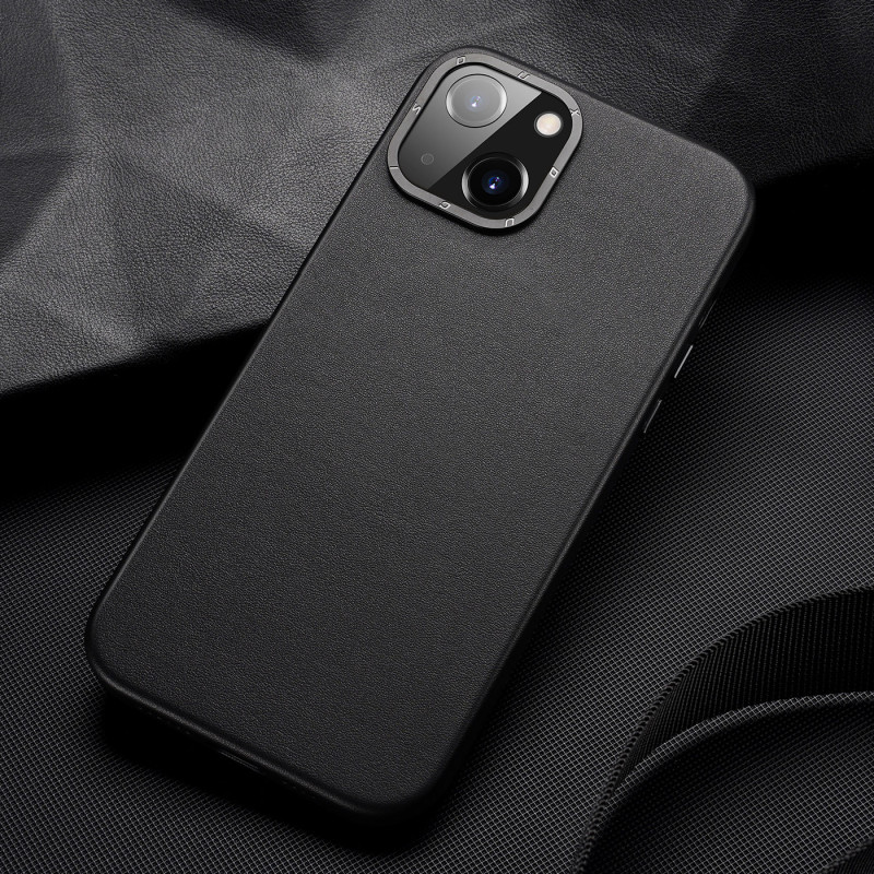 „Dux Ducis Grit“ odinis dėklas, skirtas „iPhone 14 Plus“ elegantiškas dirbtinės odos dangtelis (suderinamas su „MagSafe“...