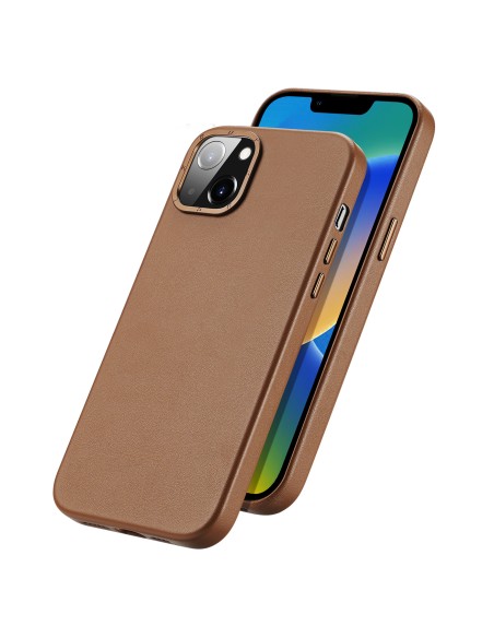 Dux Ducis Grit odinis dėklas, skirtas iPhone 14 Plus elegantiškas dirbtinės odos dangtelis (suderinamas su MagSafe) Ruda... Dux Ducis Grit odinis dėklas, skirtas iPhone 14 Plus elegantiškas dirbtinės odos dangtelis (suderinamas su MagSafe) Ruda...