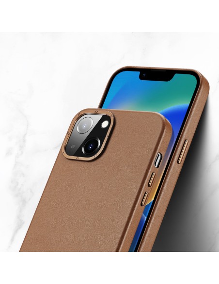 Dux Ducis Grit odinis dėklas, skirtas iPhone 14 Plus elegantiškas dirbtinės odos dangtelis (suderinamas su MagSafe) Ruda... Dux Ducis Grit odinis dėklas, skirtas iPhone 14 Plus elegantiškas dirbtinės odos dangtelis (suderinamas su MagSafe) Ruda...