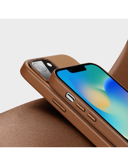 Dux Ducis Grit odinis dėklas, skirtas iPhone 14 Plus elegantiškas dirbtinės odos dangtelis (suderinamas su MagSafe) Ruda... Dux Ducis Grit odinis dėklas, skirtas iPhone 14 Plus elegantiškas dirbtinės odos dangtelis (suderinamas su MagSafe) Ruda...