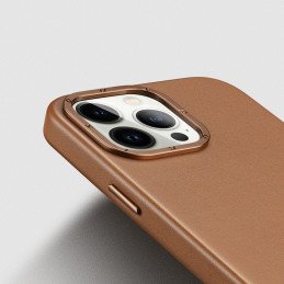 „Dux Ducis Grit“ odinis dėklas, skirtas „iPhone 14 Pro“ elegantiškas dirbtinės odos dangtelis (suderinamas su „MagSafe“)...