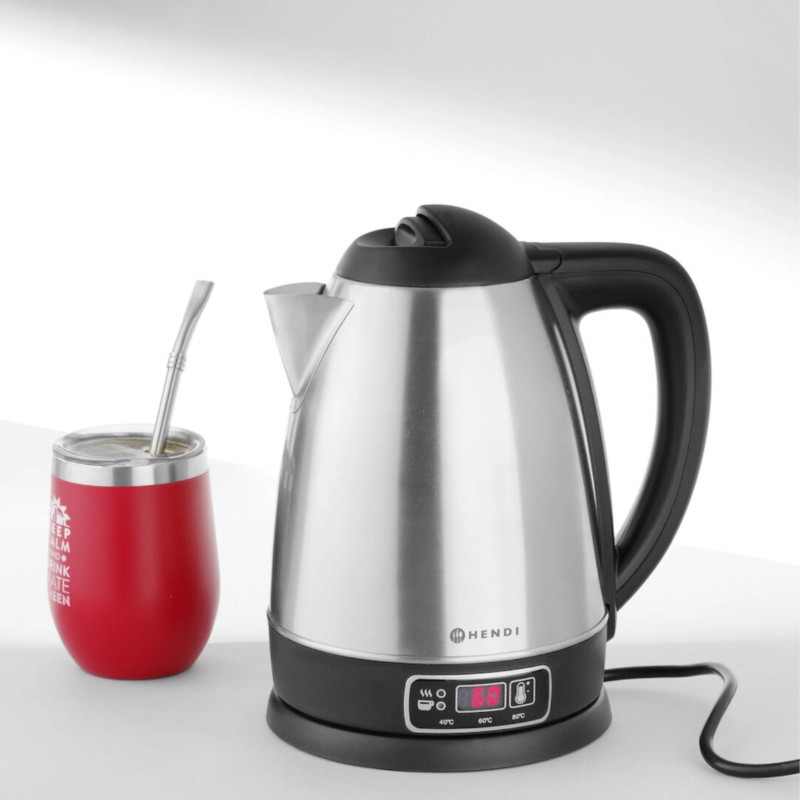 Belaidis elektrinis virdulys su temperatūros reguliavimu 1,8 l - Hendi 209943