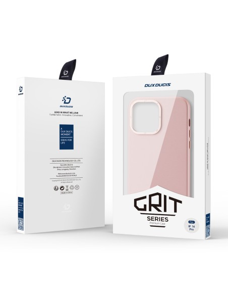 „Dux Ducis Grit“ odinis dėklas, skirtas „iPhone 14 Pro“ elegantiškas dirbtinės odos dangtelis (suderinamas su „MagSafe“)...
