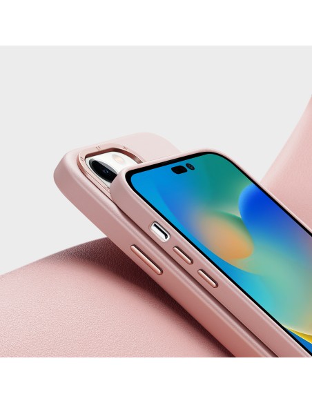 „Dux Ducis Grit“ odinis dėklas, skirtas „iPhone 14 Pro“ elegantiškas dirbtinės odos dangtelis (suderinamas su „MagSafe“)...