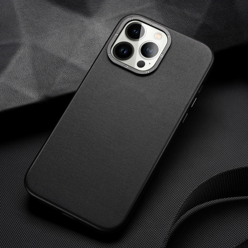 „Dux Ducis Grit“ odinis dėklas, skirtas „iPhone 14 Pro Max“ elegantiškas dirbtinės odos dangtelis (suderinamas su „MagSa...