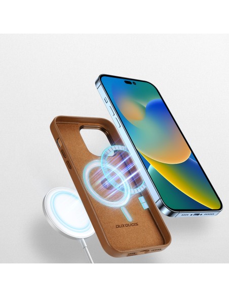 Dux Ducis Grit odinis dėklas, skirtas iPhone 14 Pro Max Elegantiškas dirbtinės odos dangtelis (suderinamas su MagSafe) R... Dux Ducis Grit odinis dėklas, skirtas iPhone 14 Pro Max Elegantiškas dirbtinės odos dangtelis (suderinamas su MagSafe) R...
