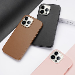 Dux Ducis Grit odinis dėklas, skirtas iPhone 14 Pro Max Elegantiškas dirbtinės odos dangtelis (suderinamas su MagSafe) R...