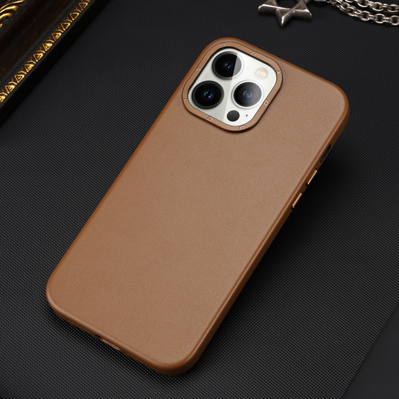 Dux Ducis Grit odinis dėklas, skirtas iPhone 14 Pro Max Elegantiškas dirbtinės odos dangtelis (suderinamas su MagSafe) R...