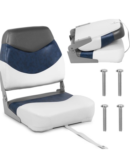 Fotelio sulankstoma sėdynė motorinei valčiai 40 x 42 x 51 cm baltai tamsiai mėlyna-antracito Fotelio sulankstoma sėdynė motorinei valčiai 40 x 42 x 51 cm baltai tamsiai mėlyna-antracito