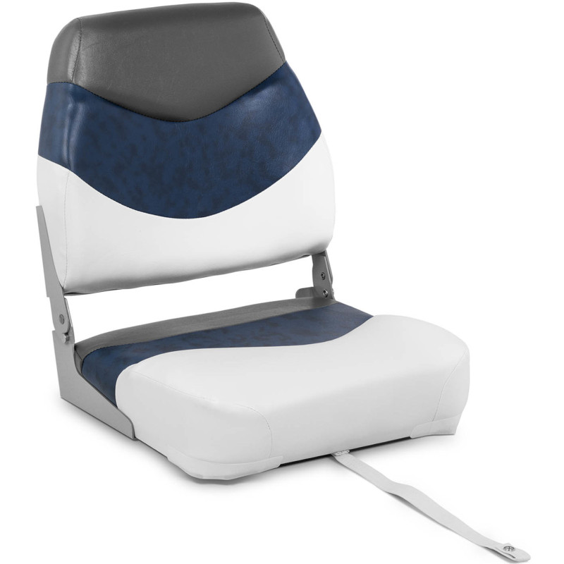 Fotelio sulankstoma sėdynė motorinei valčiai 40 x 42 x 51 cm baltai tamsiai mėlyna-antracito