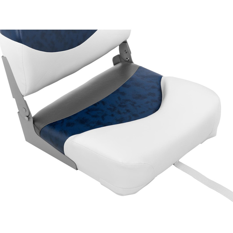 Fotelio sulankstoma sėdynė motorinei valčiai 40 x 42 x 51 cm baltai tamsiai mėlyna-antracito