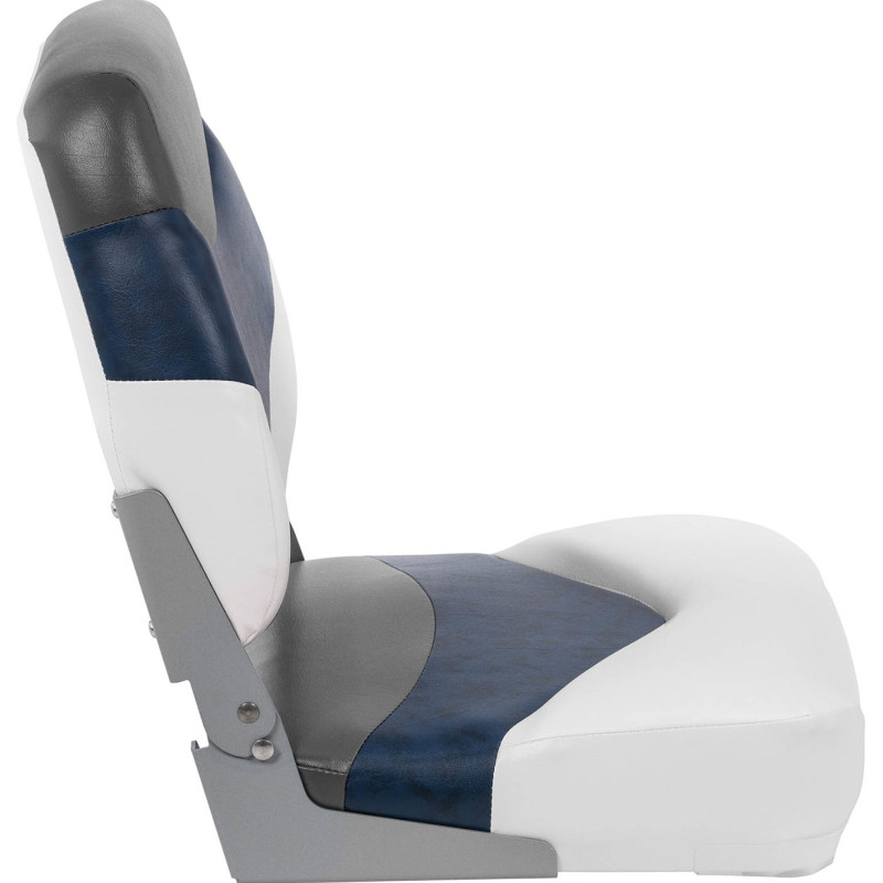 Fotelio sulankstoma sėdynė motorinei valčiai 40 x 42 x 51 cm baltai tamsiai mėlyna-antracito