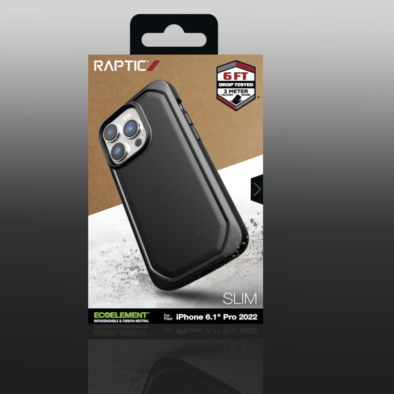 Raptic X-Doria Slim Case iPhone 14 Pro dėklas, galinis dangtelis, juodas
