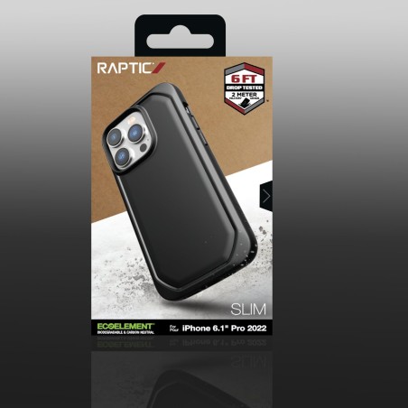 Raptic X-Doria Slim Case iPhone 14 Pro dėklas, galinis dangtelis, juodas