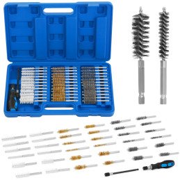 Kotelių šepečiai nailono plieno žalvaris 1/4'' - 38 el.