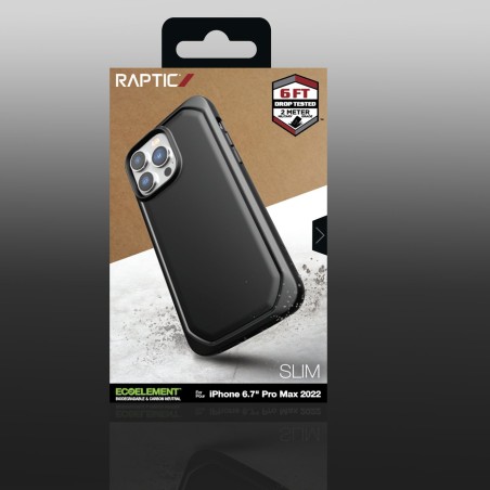 Raptic X-Doria Slim Case iPhone 14 Pro Max dėklas, galinis dangtelis, juodas Raptic X-Doria Slim Case iPhone 14 Pro Max dėklas, galinis dangtelis, juodas
