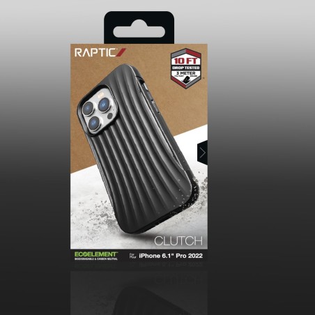 Raptic X-Doria Clutch Case iPhone 14 Pro dėklas, galinis dangtelis, juodas