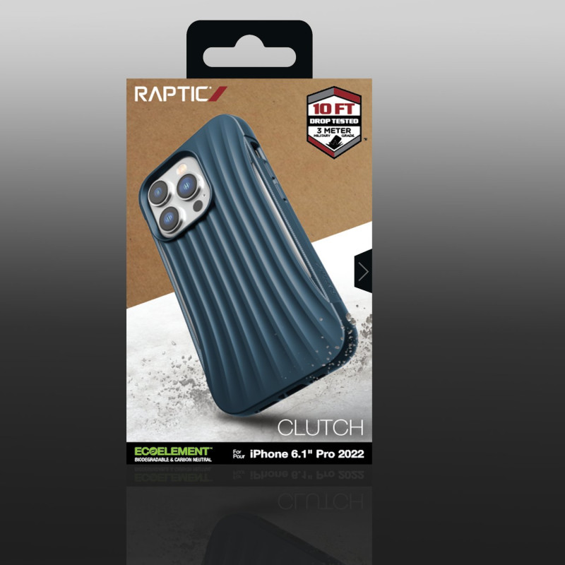 Raptic X-Doria Clutch Case iPhone 14 Pro mėlynas galinis dangtelis