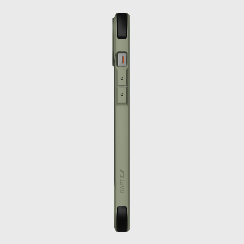 Raptic X-Doria Fort Case iPhone 14 dėklas su MagSafe šarvuotu dangteliu žalios spalvos
