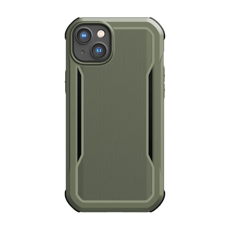 Raptic X-Doria Fort Case iPhone 14 Plus dėklas su MagSafe šarvuotu dangteliu žalios spalvos Raptic X-Doria Fort Case iPhone 14 Plus dėklas su MagSafe šarvuotu dangteliu žalios spalvos