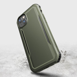 Raptic X-Doria Fort Case iPhone 14 Plus dėklas su MagSafe šarvuotu dangteliu žalios spalvos