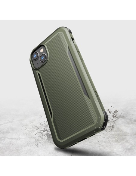 Raptic X-Doria Fort Case iPhone 14 Plus dėklas su MagSafe šarvuotu dangteliu žalios spalvos Raptic X-Doria Fort Case iPhone 14 Plus dėklas su MagSafe šarvuotu dangteliu žalios spalvos