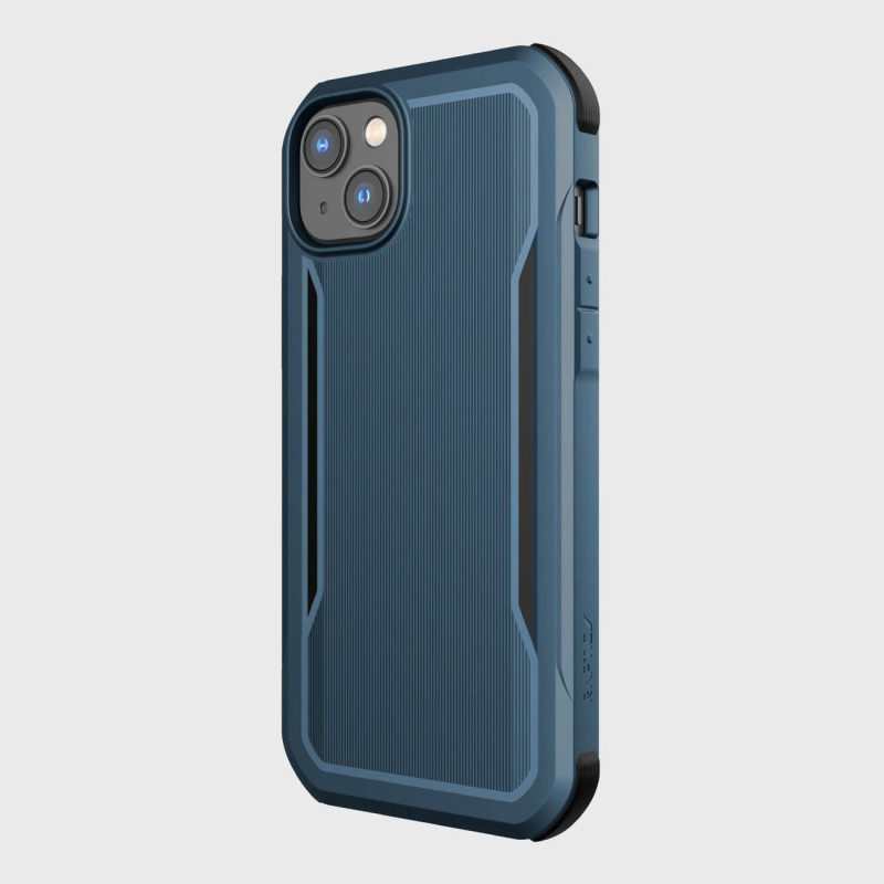 Raptic X-Doria Fort Case iPhone 14 Plus dėklas su MagSafe šarvuotu dangteliu mėlynos spalvos