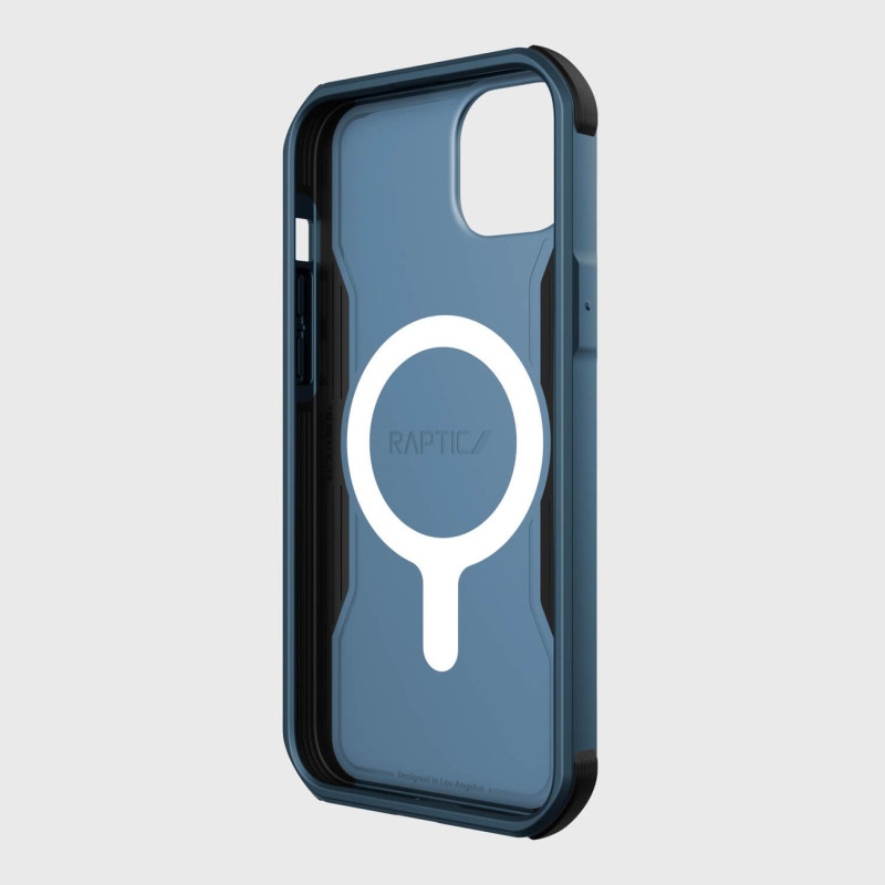 Raptic X-Doria Fort Case iPhone 14 Plus dėklas su MagSafe šarvuotu dangteliu mėlynos spalvos