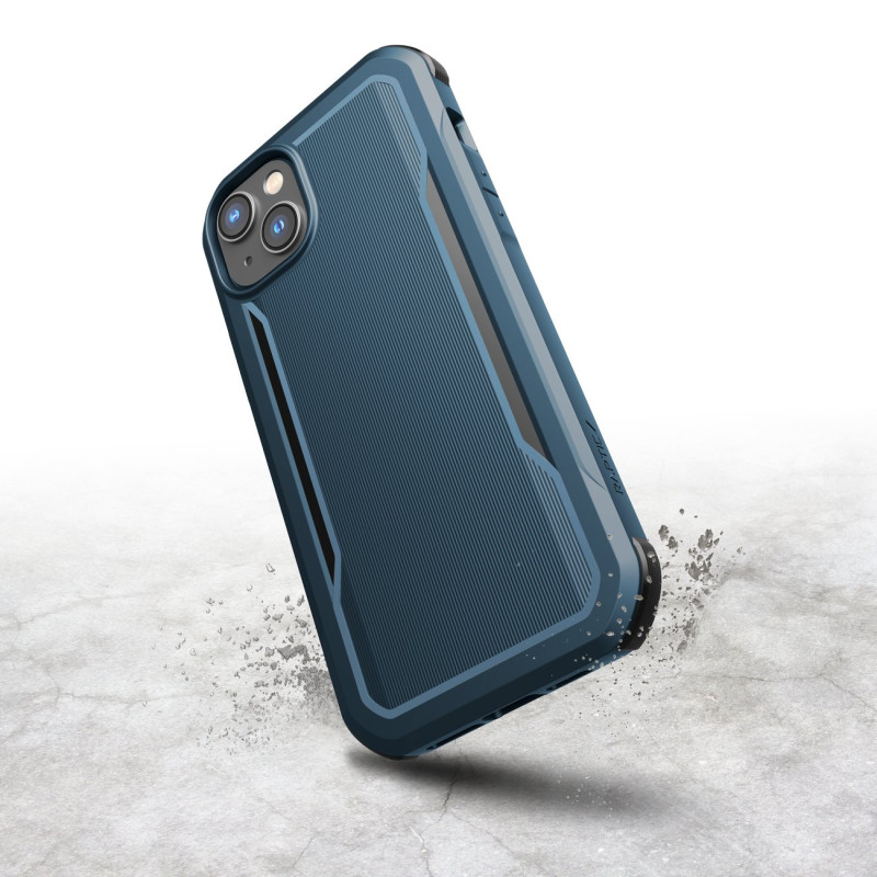 Raptic X-Doria Fort Case iPhone 14 Plus dėklas su MagSafe šarvuotu dangteliu mėlynos spalvos