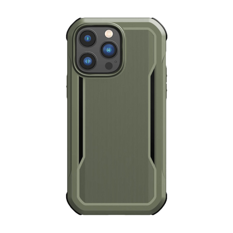 Raptic X-Doria Fort Case iPhone 14 Pro dėklas su MagSafe šarvuotu dangteliu žalios spalvos Raptic X-Doria Fort Case iPhone 14 Pro dėklas su MagSafe šarvuotu dangteliu žalios spalvos