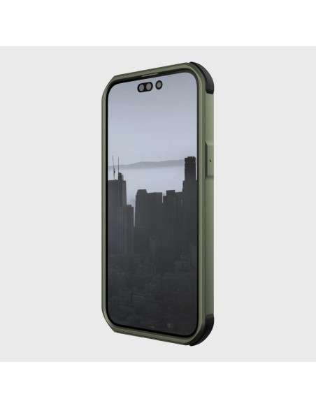 Raptic X-Doria Fort Case iPhone 14 Pro dėklas su MagSafe šarvuotu dangteliu žalios spalvos Raptic X-Doria Fort Case iPhone 14 Pro dėklas su MagSafe šarvuotu dangteliu žalios spalvos