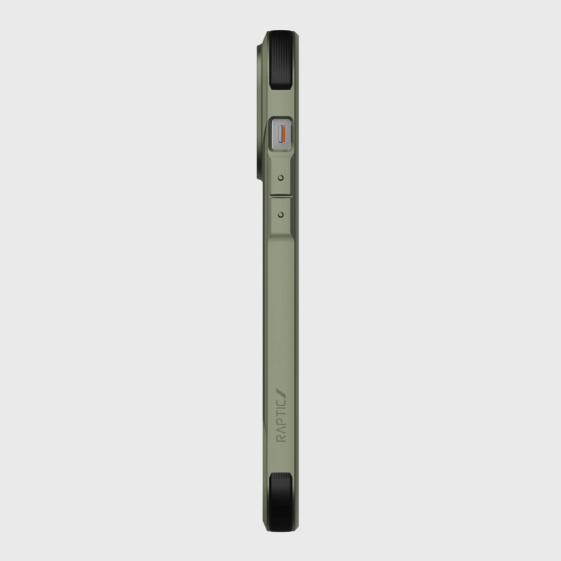 Raptic X-Doria Fort Case iPhone 14 Pro dėklas su MagSafe šarvuotu dangteliu žalios spalvos