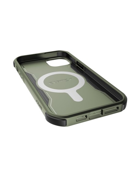 Raptic X-Doria Fort Case iPhone 14 Pro dėklas su MagSafe šarvuotu dangteliu žalios spalvos Raptic X-Doria Fort Case iPhone 14 Pro dėklas su MagSafe šarvuotu dangteliu žalios spalvos