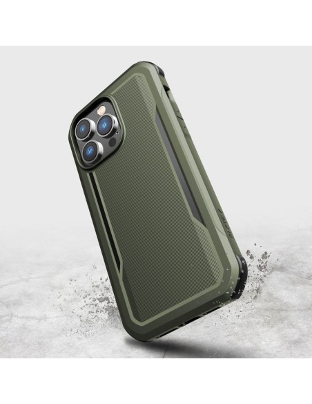 Raptic X-Doria Fort Case iPhone 14 Pro dėklas su MagSafe šarvuotu dangteliu žalios spalvos Raptic X-Doria Fort Case iPhone 14 Pro dėklas su MagSafe šarvuotu dangteliu žalios spalvos