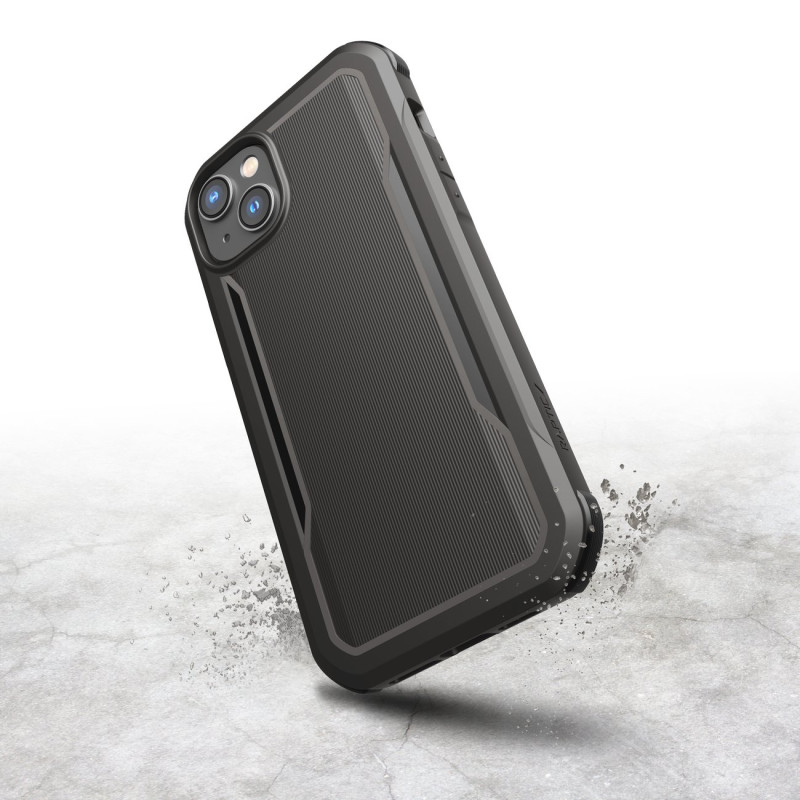 Raptic X-Doria Fort Case iPhone 14 Pro dėklas su MagSafe šarvuotu dangteliu juodu