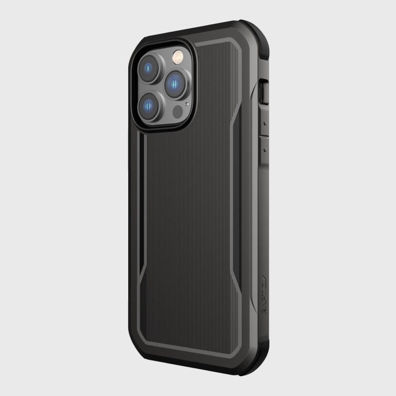 Raptic X-Doria Fort Case iPhone 14 Pro dėklas su MagSafe šarvuotu dangteliu juodu