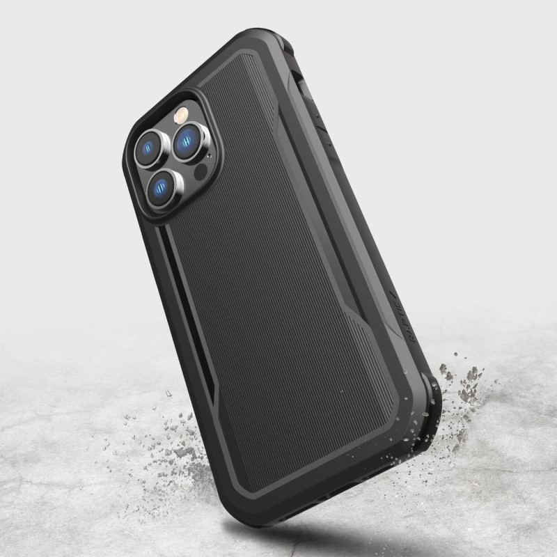 Raptic X-Doria Fort Case iPhone 14 Pro dėklas su MagSafe šarvuotu dangteliu juodu