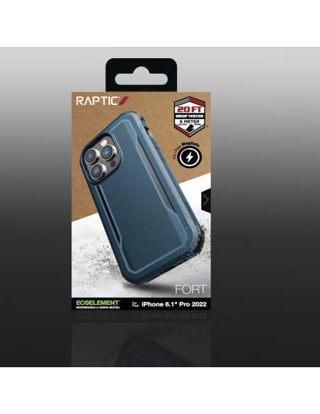 Raptic X-Doria Fort Case iPhone 14 Pro dėklas su MagSafe šarvuotu dangteliu mėlynos spalvos Raptic X-Doria Fort Case iPhone 14 Pro dėklas su MagSafe šarvuotu dangteliu mėlynos spalvos