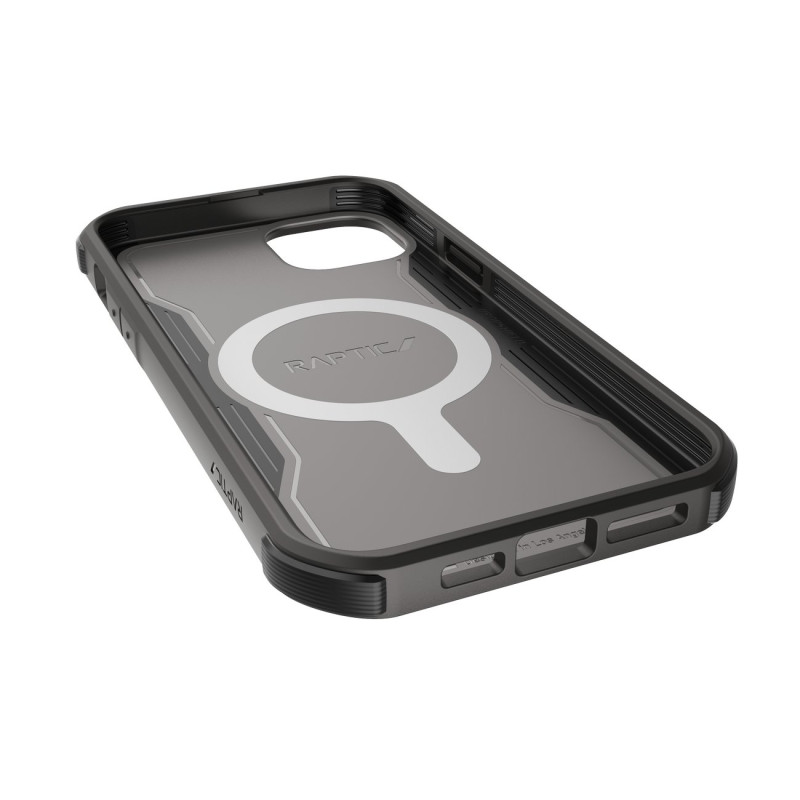 Raptic X-Doria Fort Case iPhone 14 Pro Max dėklas su MagSafe šarvuotu dangteliu juodu