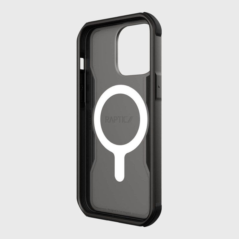 Raptic X-Doria Fort Case iPhone 14 Pro Max dėklas su MagSafe šarvuotu dangteliu juodu