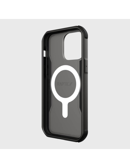 Raptic X-Doria Fort Case iPhone 14 Pro Max dėklas su MagSafe šarvuotu dangteliu juodu Raptic X-Doria Fort Case iPhone 14 Pro Max dėklas su MagSafe šarvuotu dangteliu juodu