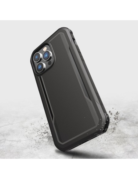 Raptic X-Doria Fort Case iPhone 14 Pro Max dėklas su MagSafe šarvuotu dangteliu juodu Raptic X-Doria Fort Case iPhone 14 Pro Max dėklas su MagSafe šarvuotu dangteliu juodu