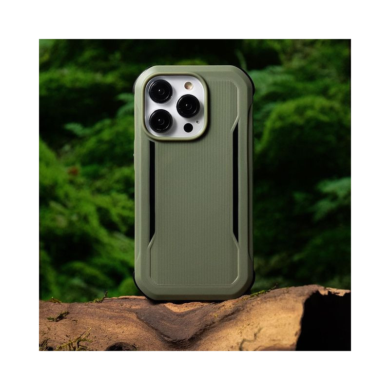 Raptic X-Doria Fort Case iPhone 14 Pro Max dėklas su MagSafe šarvuotu dangteliu juodu