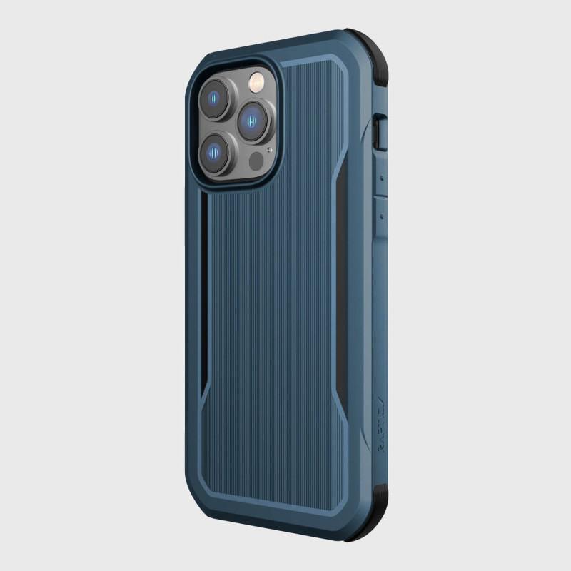 Raptic X-Doria Fort Case iPhone 14 Pro Max dėklas su MagSafe šarvuotu dangteliu mėlynos spalvos
