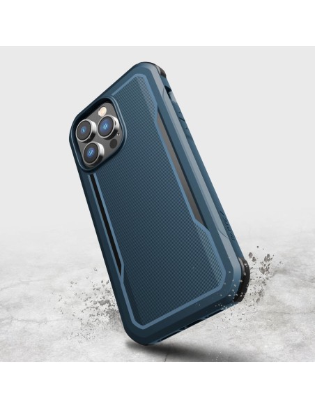 Raptic X-Doria Fort Case iPhone 14 Pro Max dėklas su MagSafe šarvuotu dangteliu mėlynos spalvos