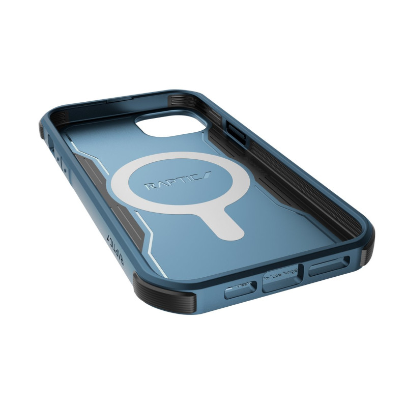 Raptic X-Doria Fort Case iPhone 14 Pro Max dėklas su MagSafe šarvuotu dangteliu mėlynos spalvos