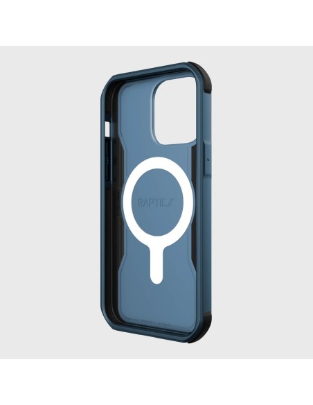 Raptic X-Doria Fort Case iPhone 14 Pro Max dėklas su MagSafe šarvuotu dangteliu mėlynos spalvos